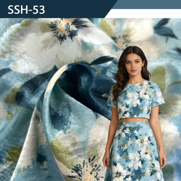 Silk Satin Printed Fabric for Women’s Dresses & Tops