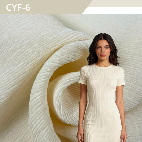 Crinkled Pleated Chiffon Fabric | Elegant Women’s Fashion Material