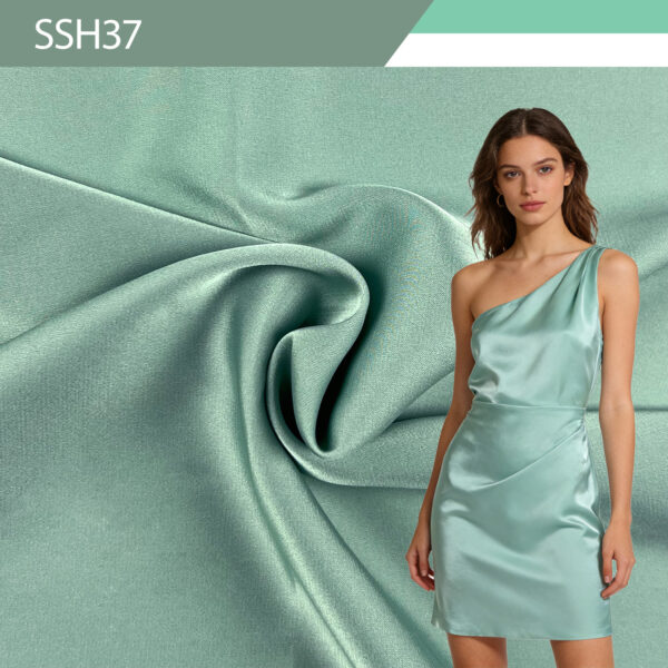 Spandex Satin Chiffon Fabric – Lightweight Shiny Drape for Dresses & Tops