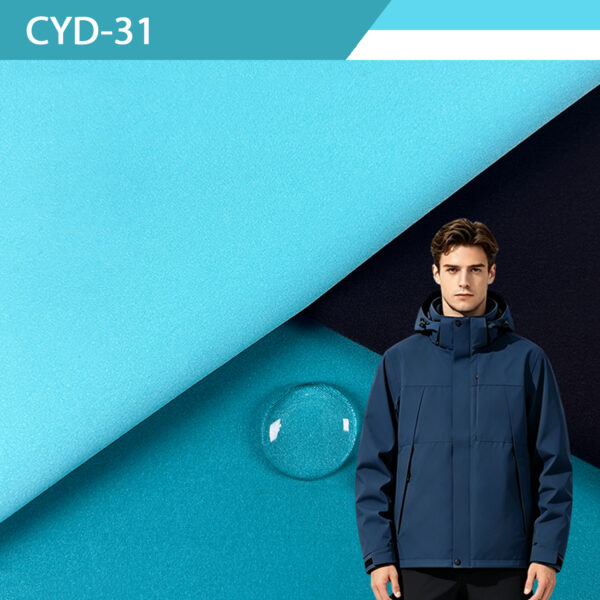 Plain Weave T800 Polyester 0.08 Low Bleed Coated Jacket Fabric