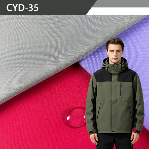 Elastic T400 Oxford Polyester Clear Laminated Outdoor Parka Material