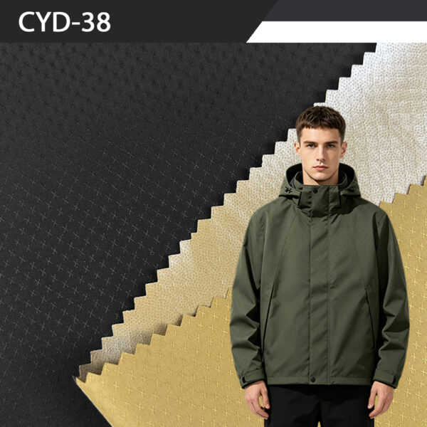 Matte X Pattern Jacquard Chunya Spun Transparent Bonded Parka Material
